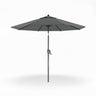 Patioslife Solara charcoal market umbrella with reinforced aluminium frame and UV-resistant canopy for garden and patio shade