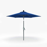 Patioslife Solara navy blue market umbrella with reinforced frame, crank handle and elegant outdoor shade design