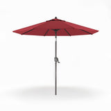 Patioslife Solara red market umbrella with UV-resistant canopy and reinforced aluminium frame for patio and garden shade