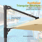 Patioslife Aegis Pro Round Cantilever Patio Umbrella Reinforced Triangular Structure for Australian Outdoor ShadeD,lights,windproof