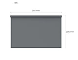 Patioslife Atlantic™ | Freestanding Pergola with Retractable Shade Blind – Aluminium All‑Weather Retreat for Patios, Gardens & Pools 3m