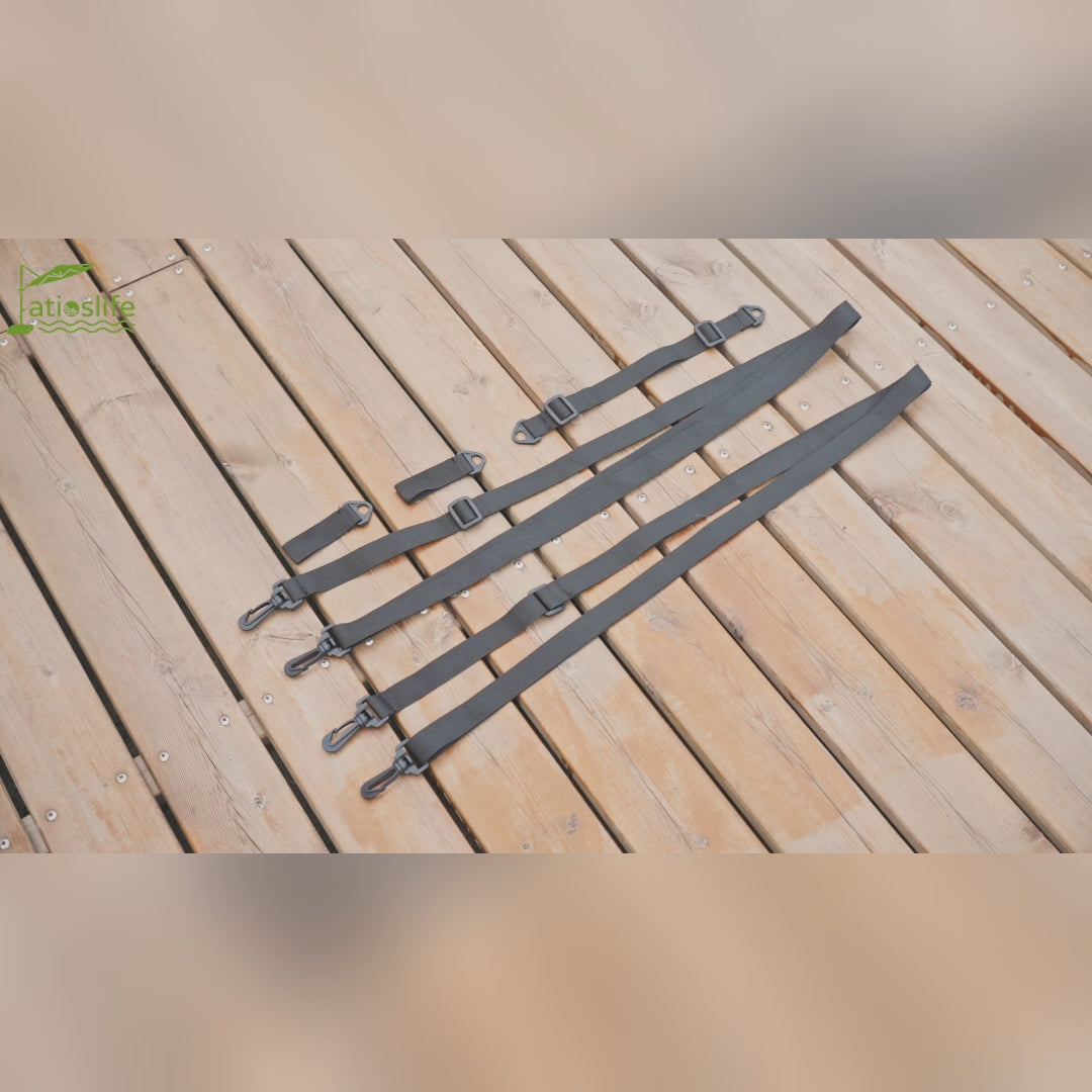 Patioslife Stabilizing Straps for Cantilever Patio Umbrella, Adjustable Wind Support Tie-Down Set