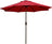 Patioslife Market Breeze red patio umbrella with 8 rib canopy for backyard dining and poolside shade