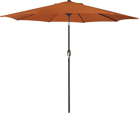 Patioslife Market Breeze rust outdoor umbrella with 8 rib canopy for patio and alfresco dining shade