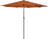 Patioslife Market Breeze rust outdoor umbrella with 8 rib canopy for patio and alfresco dining shade