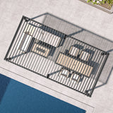 Patioslife Atlantic pergola top view showing adjustable louvered roof slats for flexible sunlight, airflow and outdoor shade control